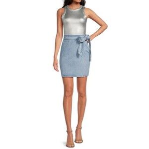 NWT! Never Fully Dressed 10 Jaspre Denim Wrap Mini Skirt